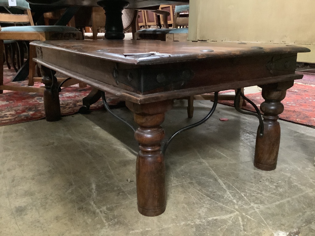 A Indonesian rectangular hardwood coffee table, width 110cm, depth 82cm, height 40cm